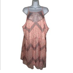 NWT Candies Pink Print Overlay Dress 2X plus